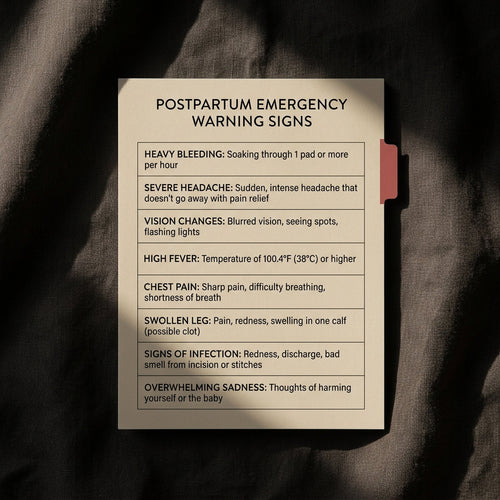 When to Seek Help — Postpartum Red Flags